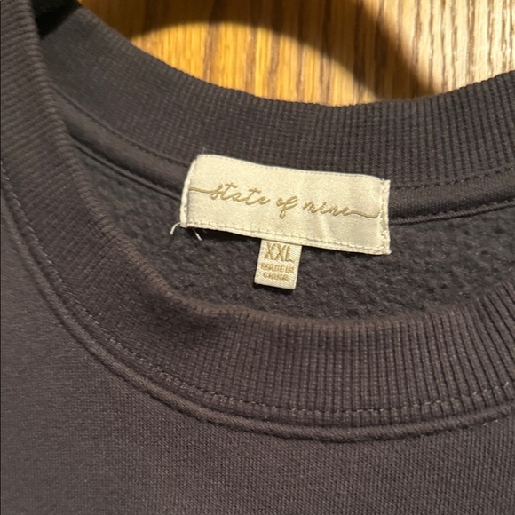 State of Mind Charcoal Paris Embroidered Crewneck Sweater - Picture 3 of 4